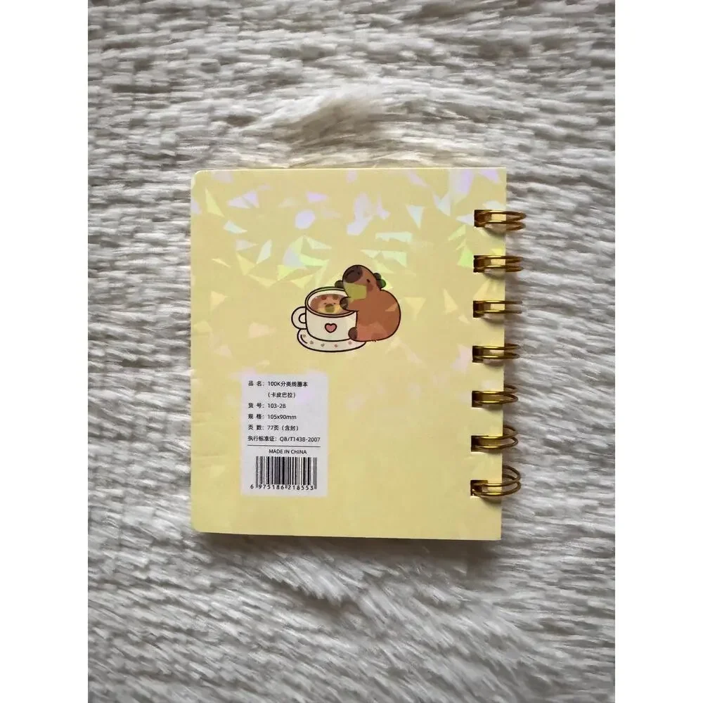 Capybara A6 spiral  mini notebook cute capybara illustrations 4 cute dividers